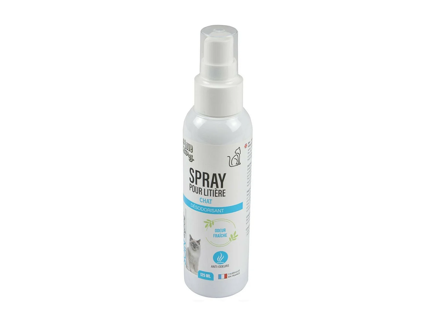 Spray pour Litière "Huiles Essentielles" 125ml Blanc