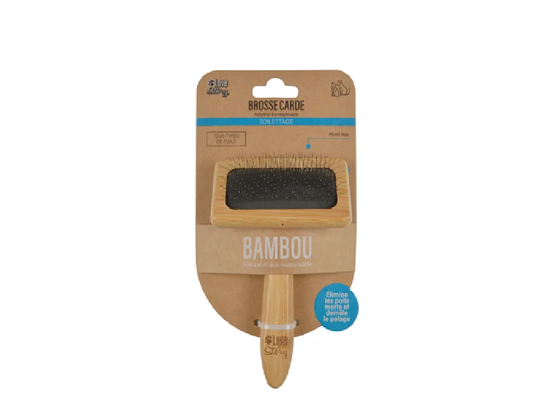 Brosse de Toilettage "Bambou" 15cm Naturel