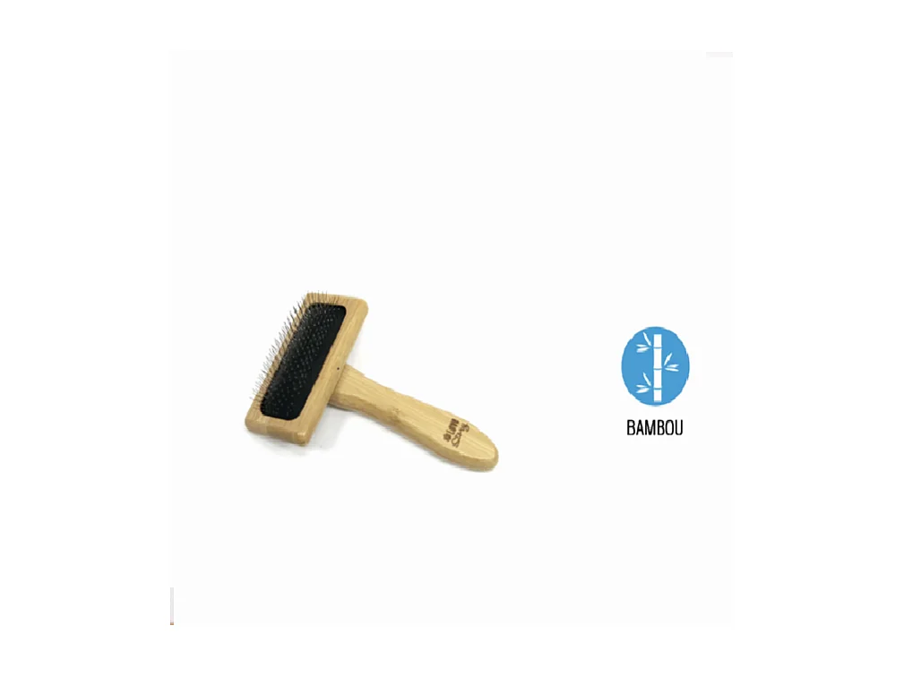 Brosse de Toilettage "Bambou" 15cm Naturel