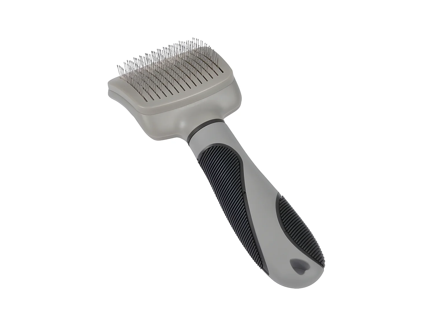 Brosse de Toilettage "Manche Ergonomique" 19cm Gris