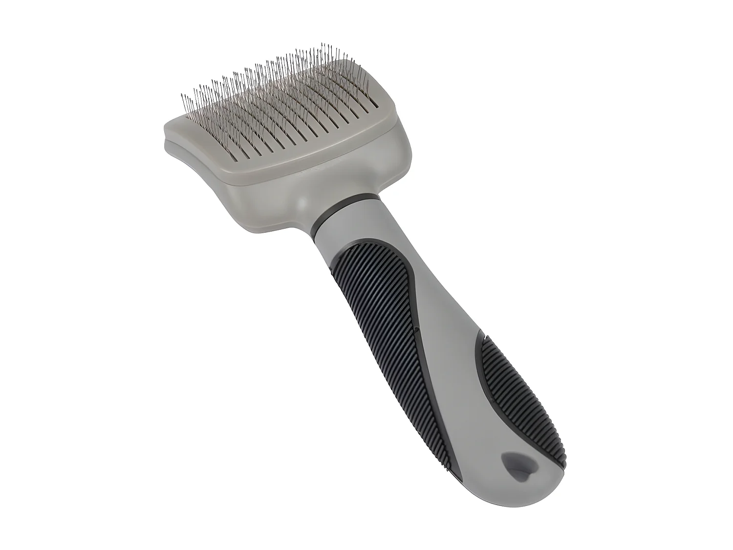 Brosse de Toilettage "Manche Ergonomique" 19cm Gris