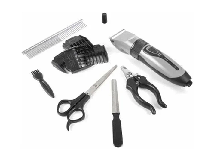 Kit de Toilettage pour Chien "Avec Tondeuse" Noir