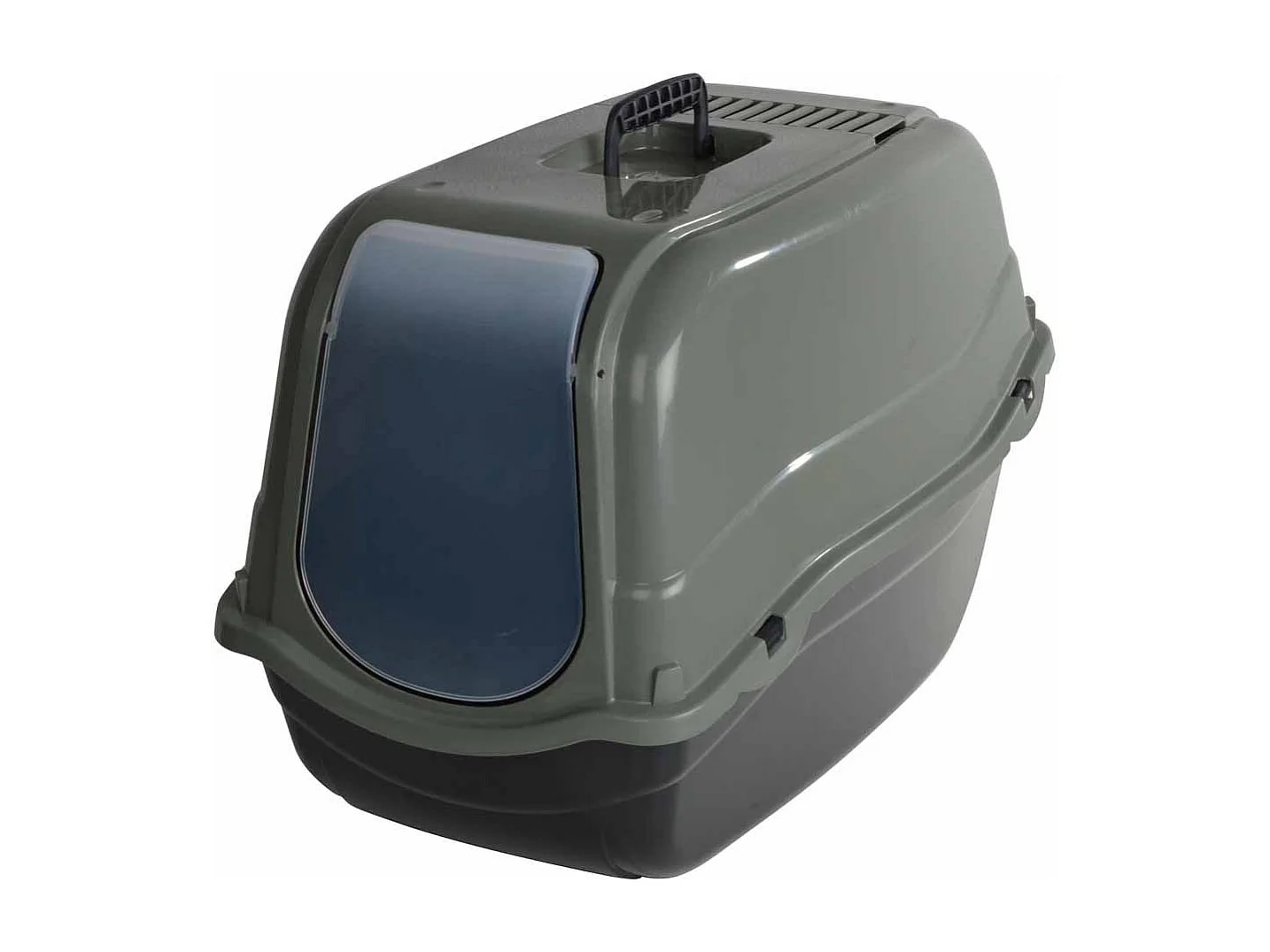 Litière pour Chat "Toilette" 57cm Vert & Anthracite