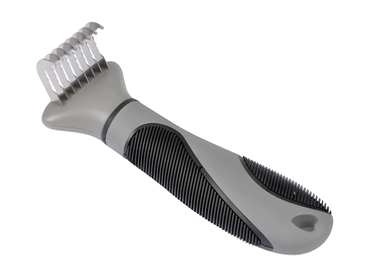 Brosse de Toilettage "Etrille à Démêler" 15cm Gris & Noir