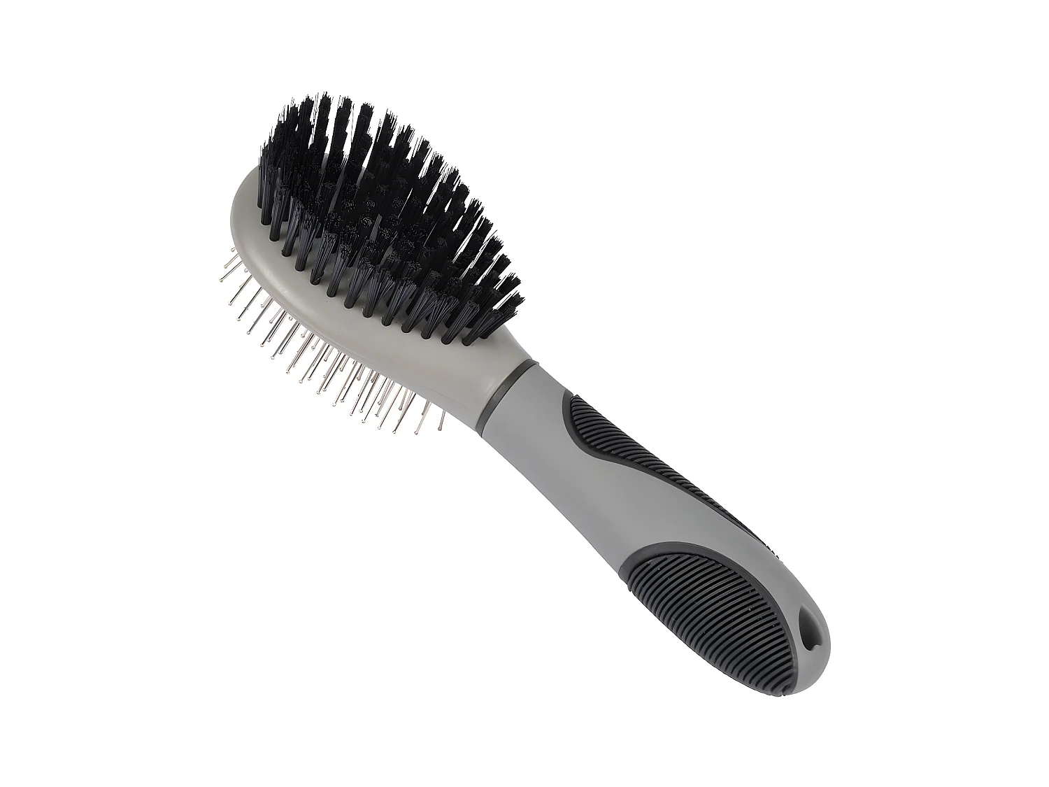 Brosse de Toilettage "Double Face" 22cm Gris