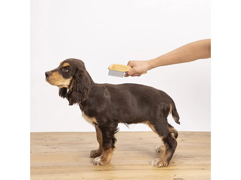 Peigne à Démêler Chien & Chat "Bambou" 21cm Naturel