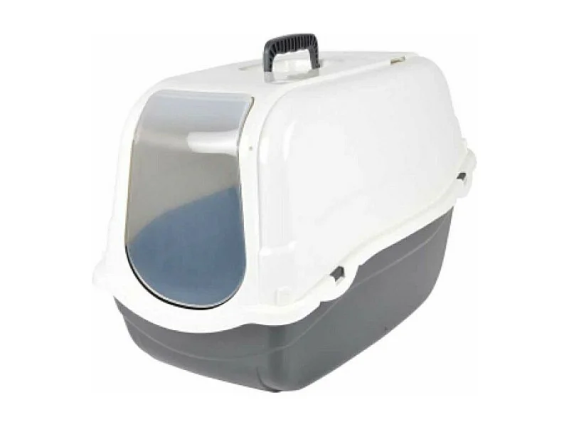 Litière pour Chat "Toilette" 57cm Ivoire & Anthracite