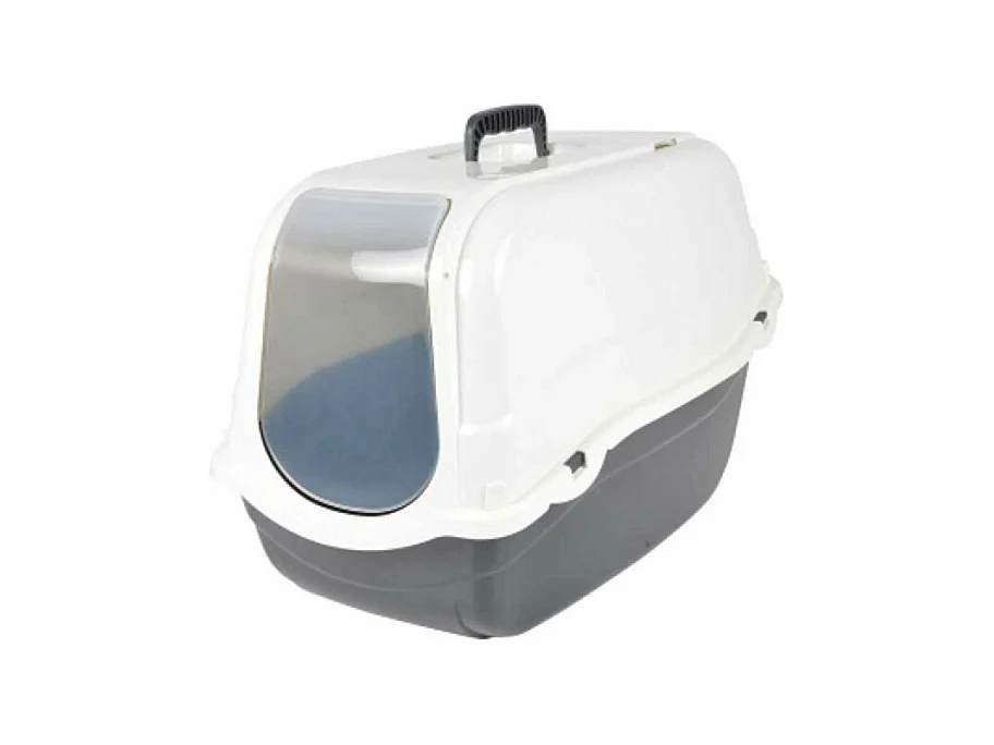 Litière pour Chat "Toilette" 57cm Ivoire & Anthracite