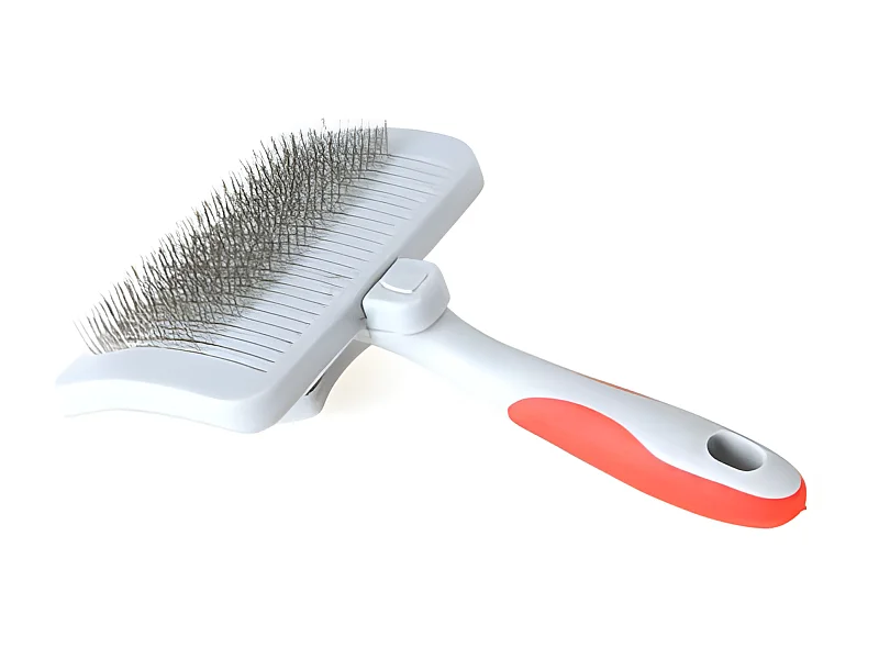 Brosse de Toilettage "Rétractable" 17cm Blanc