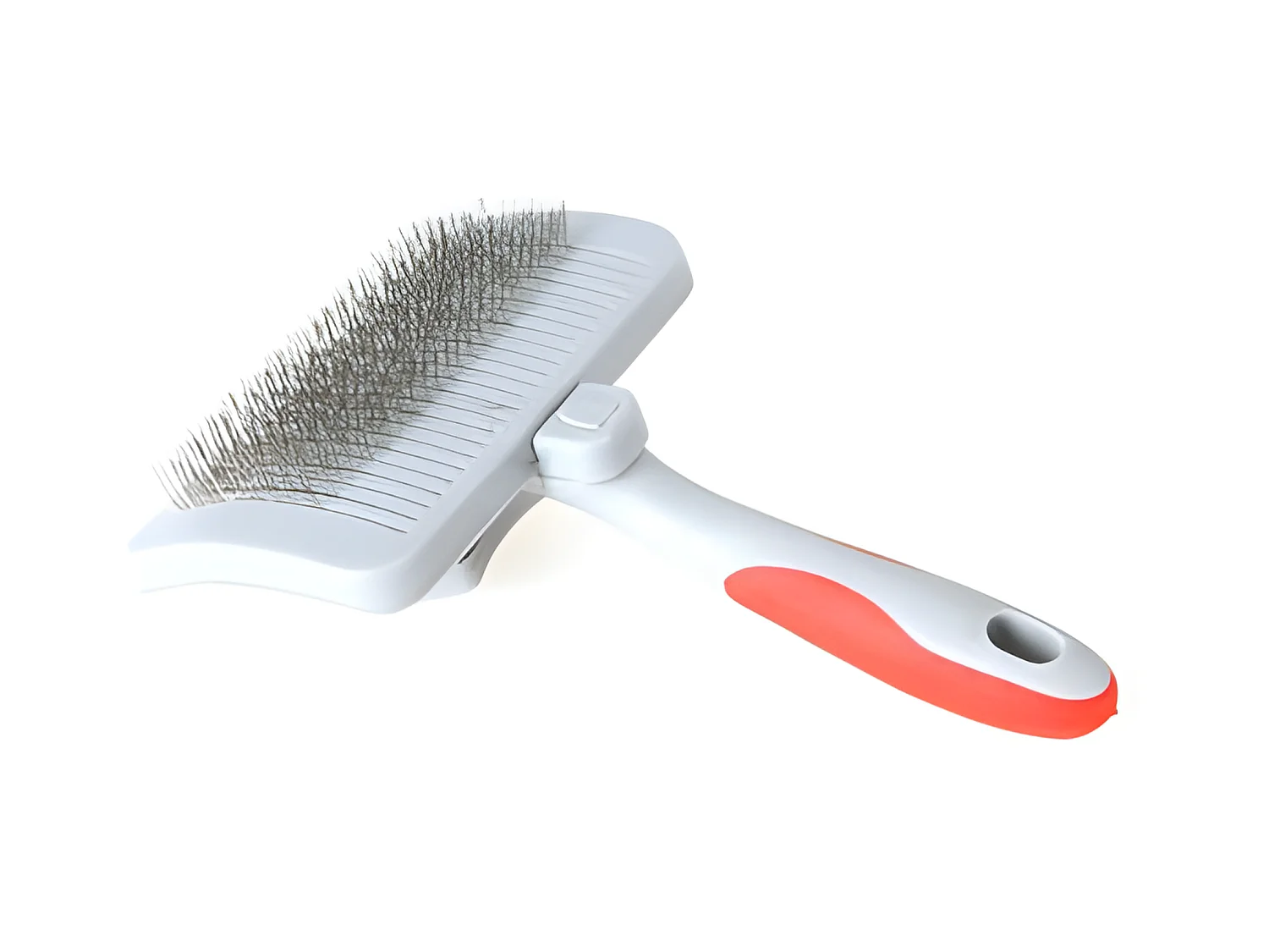 Brosse de Toilettage "Rétractable" 17cm Blanc