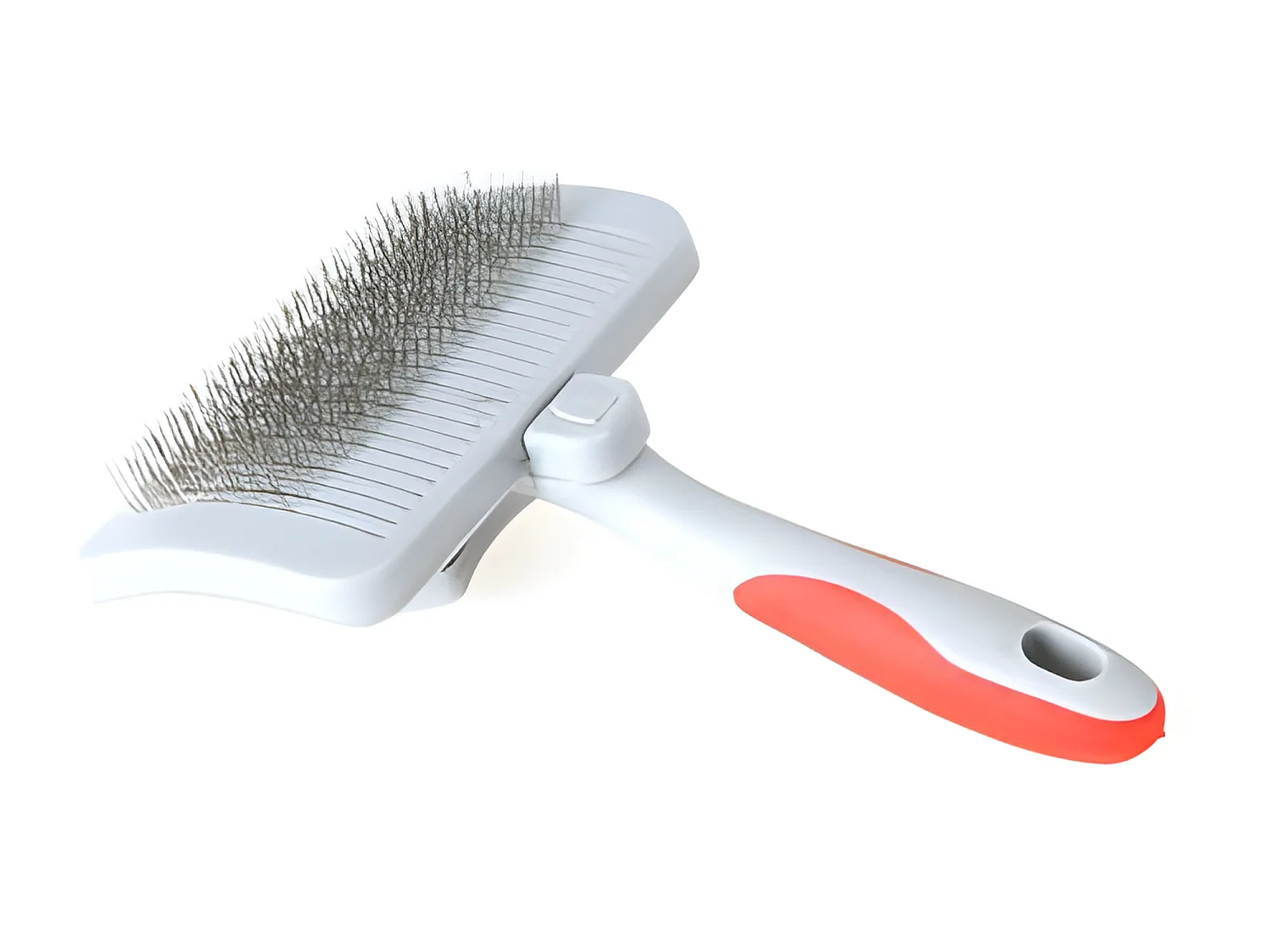 Brosse de Toilettage "Rétractable" 17cm Blanc