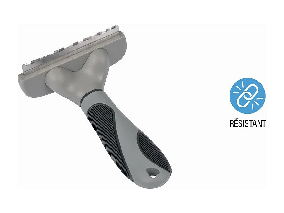 Brosse pour Chien & Chat "Sous Poils" 16cm Gris