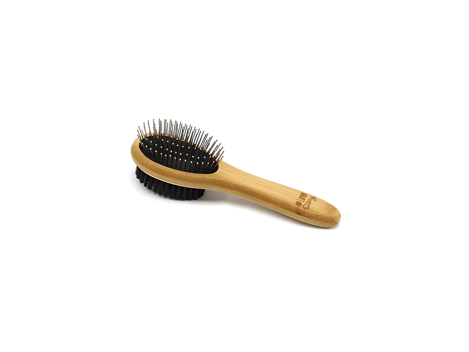 Brosse de Toilettage en Bambou "Double Face" 19cm Naturel