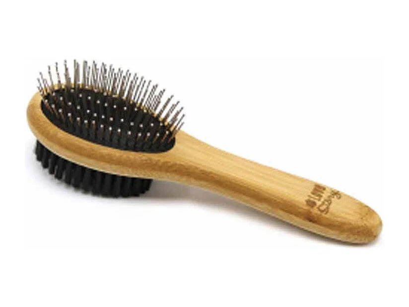 Brosse de Toilettage en Bambou "Double Face" 19cm Naturel