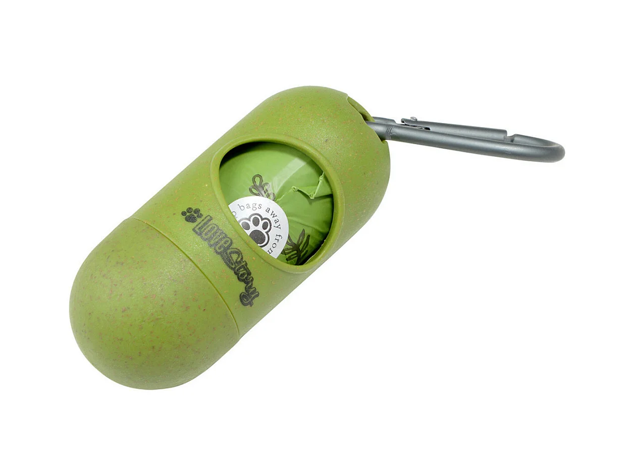 Distributeur de Sacs à Excréments "Bio" 10cm Vert