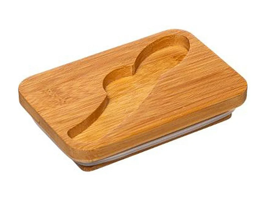 Beurrier & Couteau "Grès" 13cm Blanc