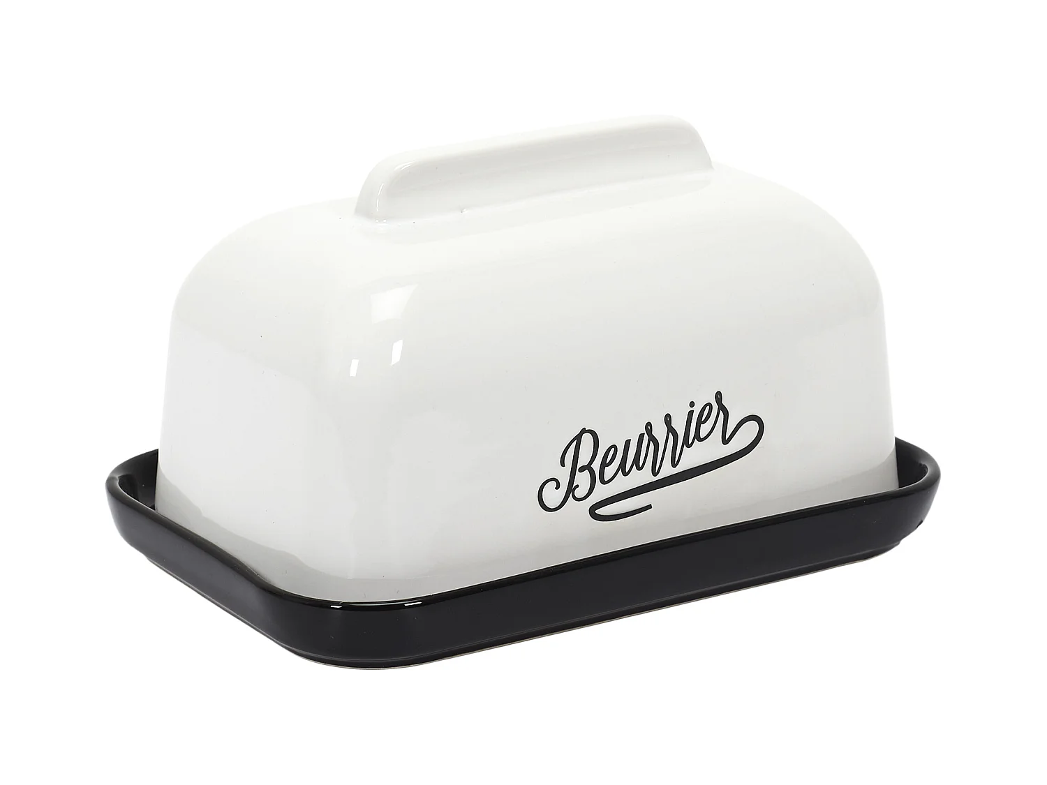 Beurrier Brooklyn 18cm Noir, Blanc