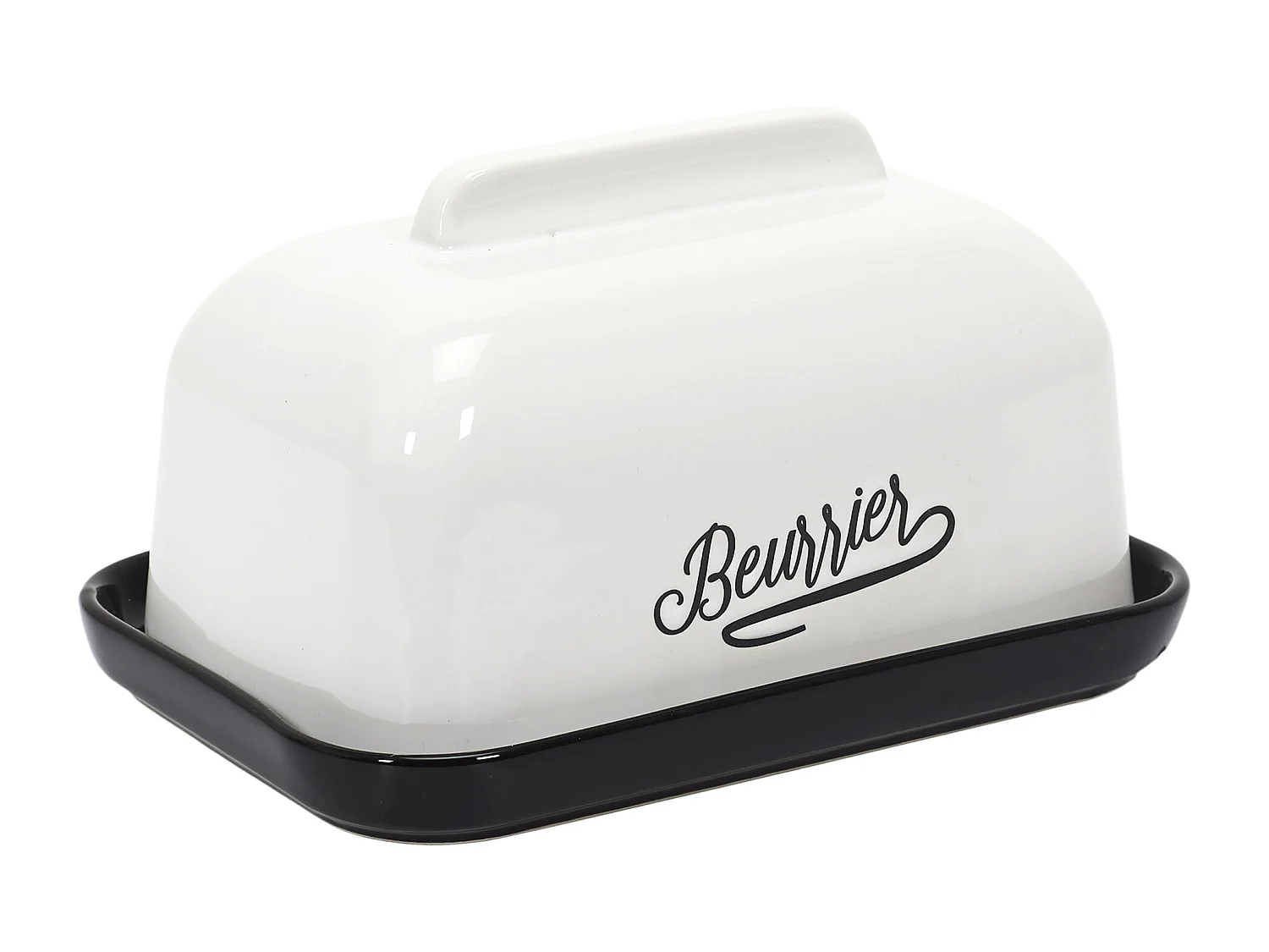 Beurrier Brooklyn 18cm Noir, Blanc