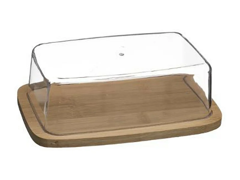 Beurrier Rectangulaire "Bambou" 19cm Naturel