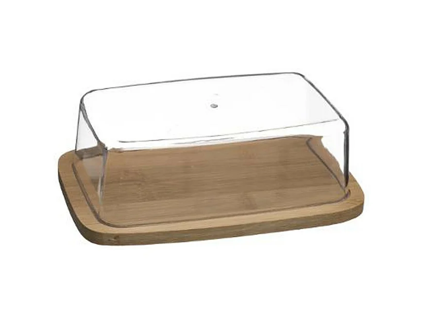 Beurrier Rectangulaire "Bambou" 19cm Naturel