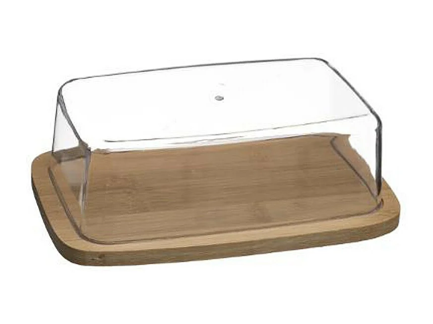 Beurrier Rectangulaire "Bambou" 19cm Naturel