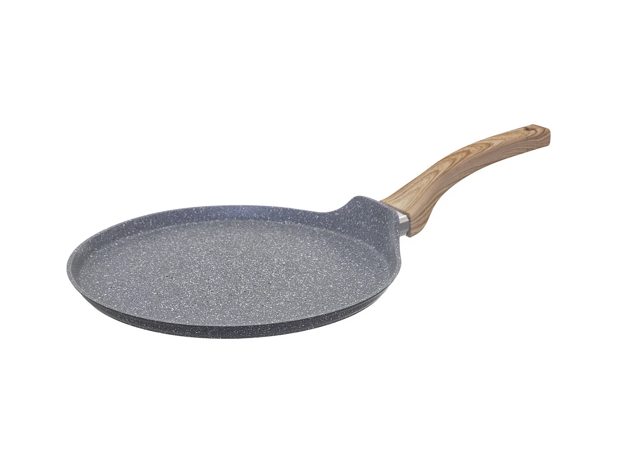 Poêle à Crêpe en Aluminium "Nature" 28cm Gris