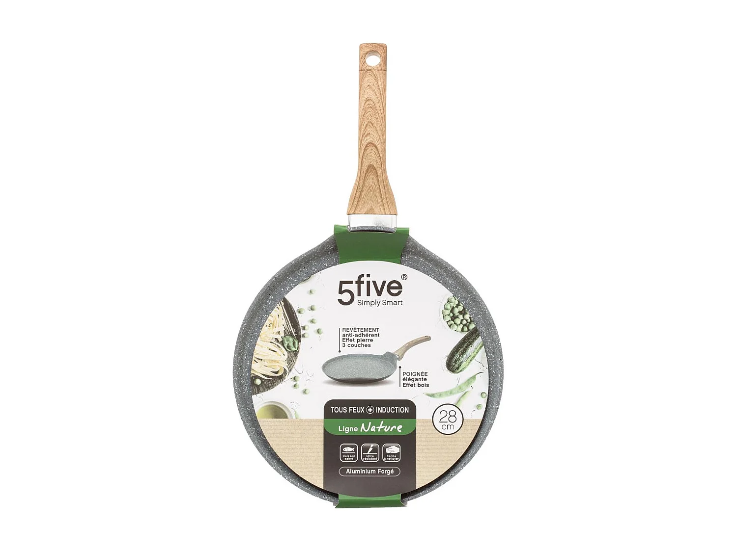 Poêle à Crêpe en Aluminium "Nature" 28cm Gris