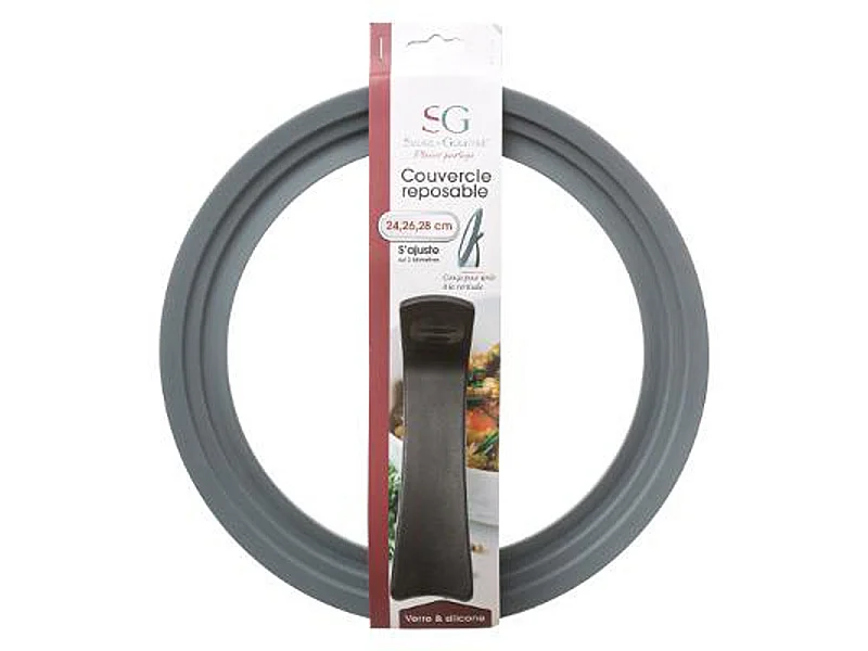Couvercle de Cuisson en Verre "Silicone" 24/26/28cm Transparent
