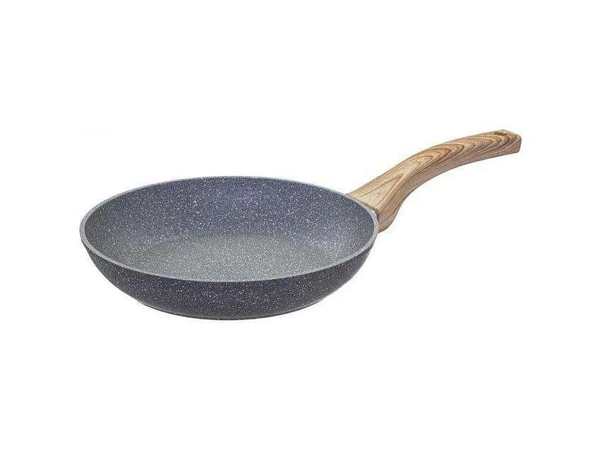 Poêle en aluminium - D. 30 cm - Effet pierre grise