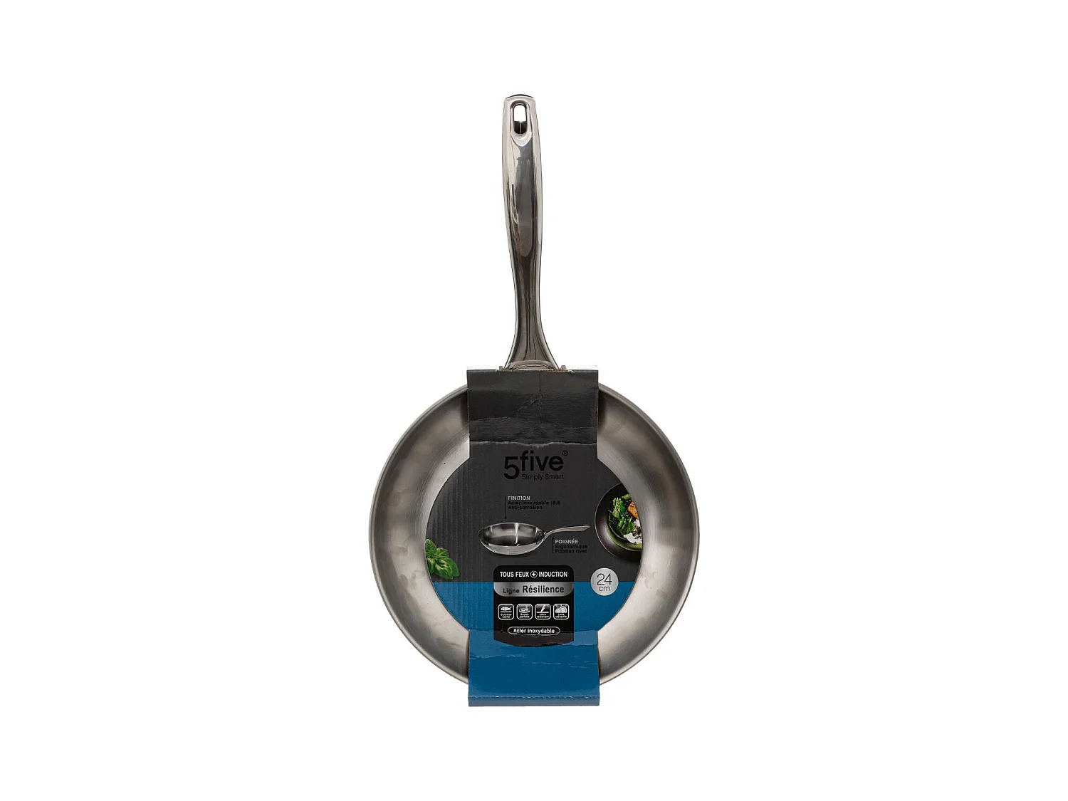 Poêle en Inox "Résilience" 24cm Argent