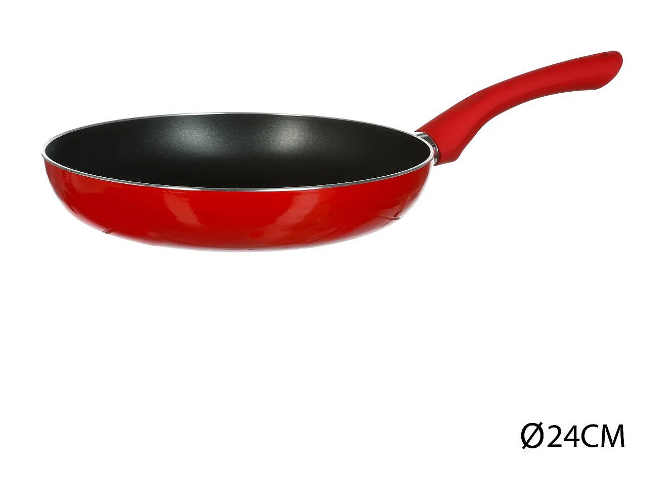 Poêle en Aluminium "Essentielle" 24cm Rouge