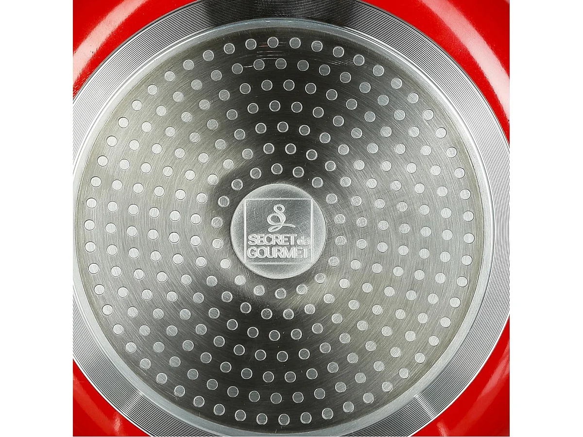 Poêle en Aluminium "Essentielle" 24cm Rouge