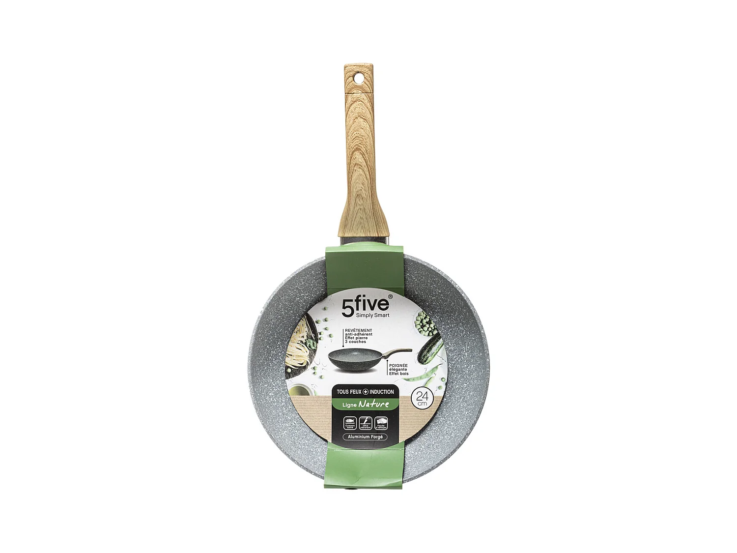Poêle en Aluminium "Nature" 24cm Gris