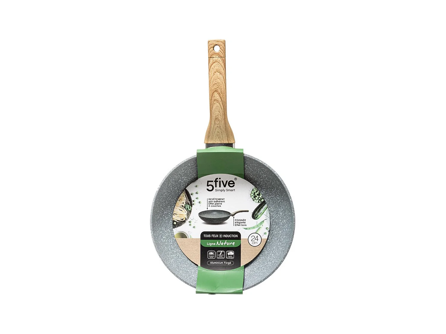 Poêle en Aluminium "Nature" 24cm Gris