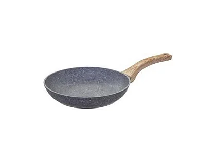Poêle en aluminium - D. 24 cm - Effet pierre grise