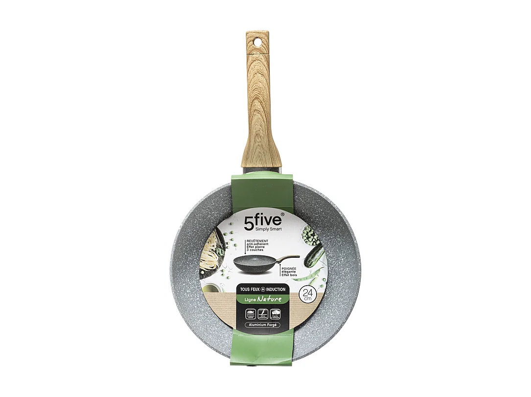 Poêle en Aluminium "Nature" 24cm Gris