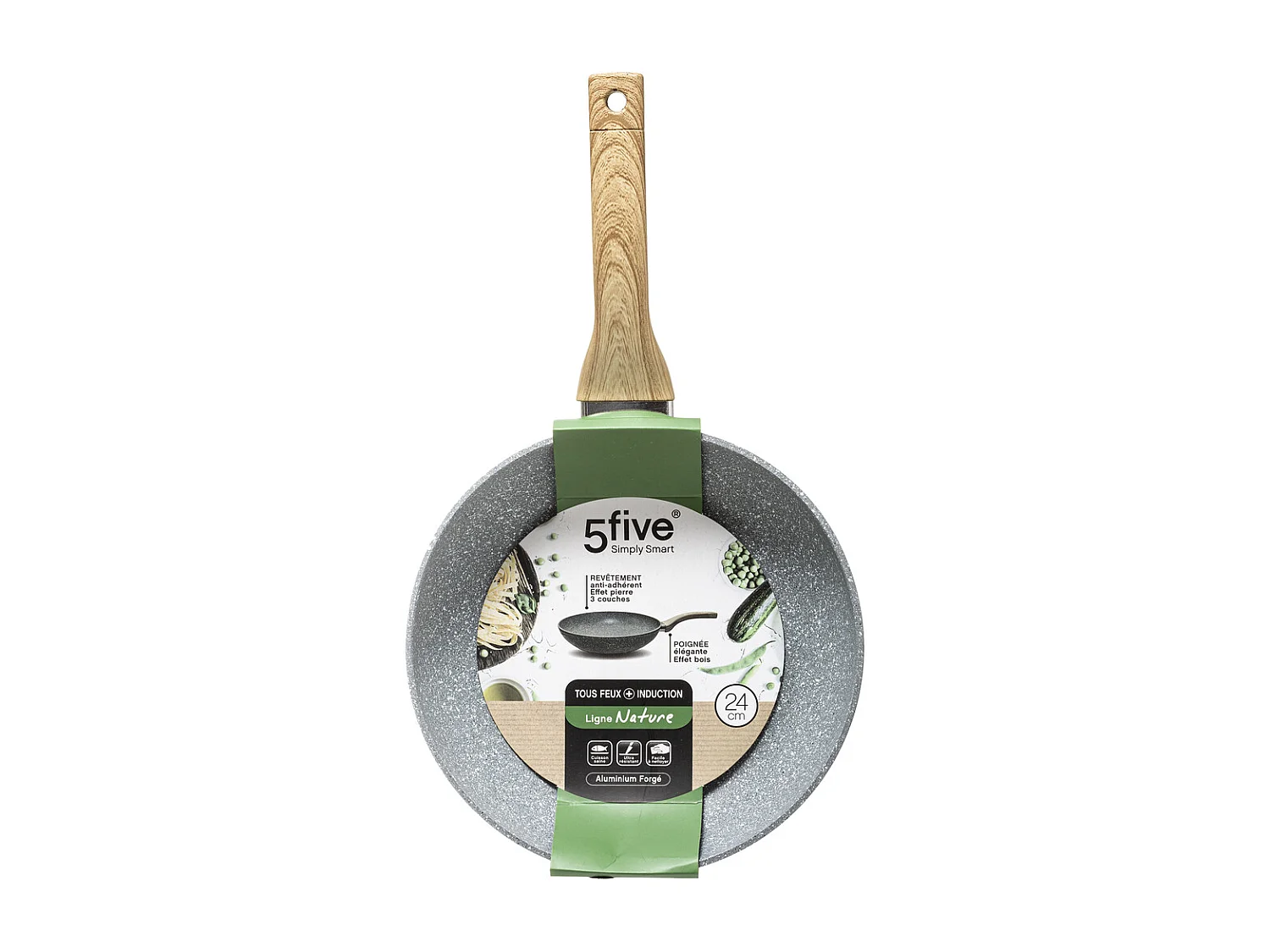 Poêle en Aluminium "Nature" 24cm Gris