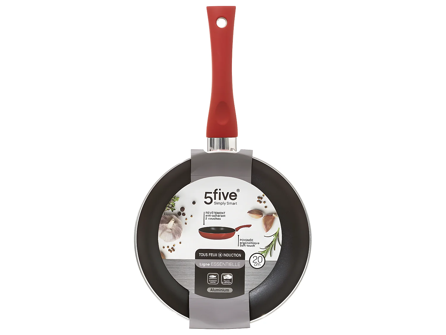 Poêle en Aluminium "Essentielle" 20cm Rouge