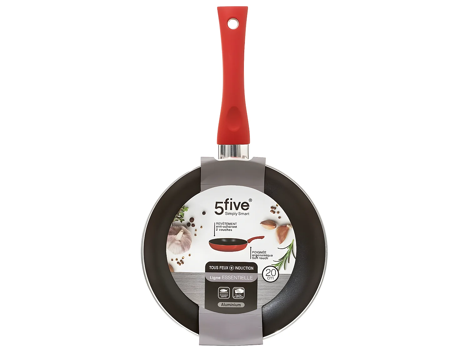 Poêle en Aluminium "Essentielle" 20cm Rouge