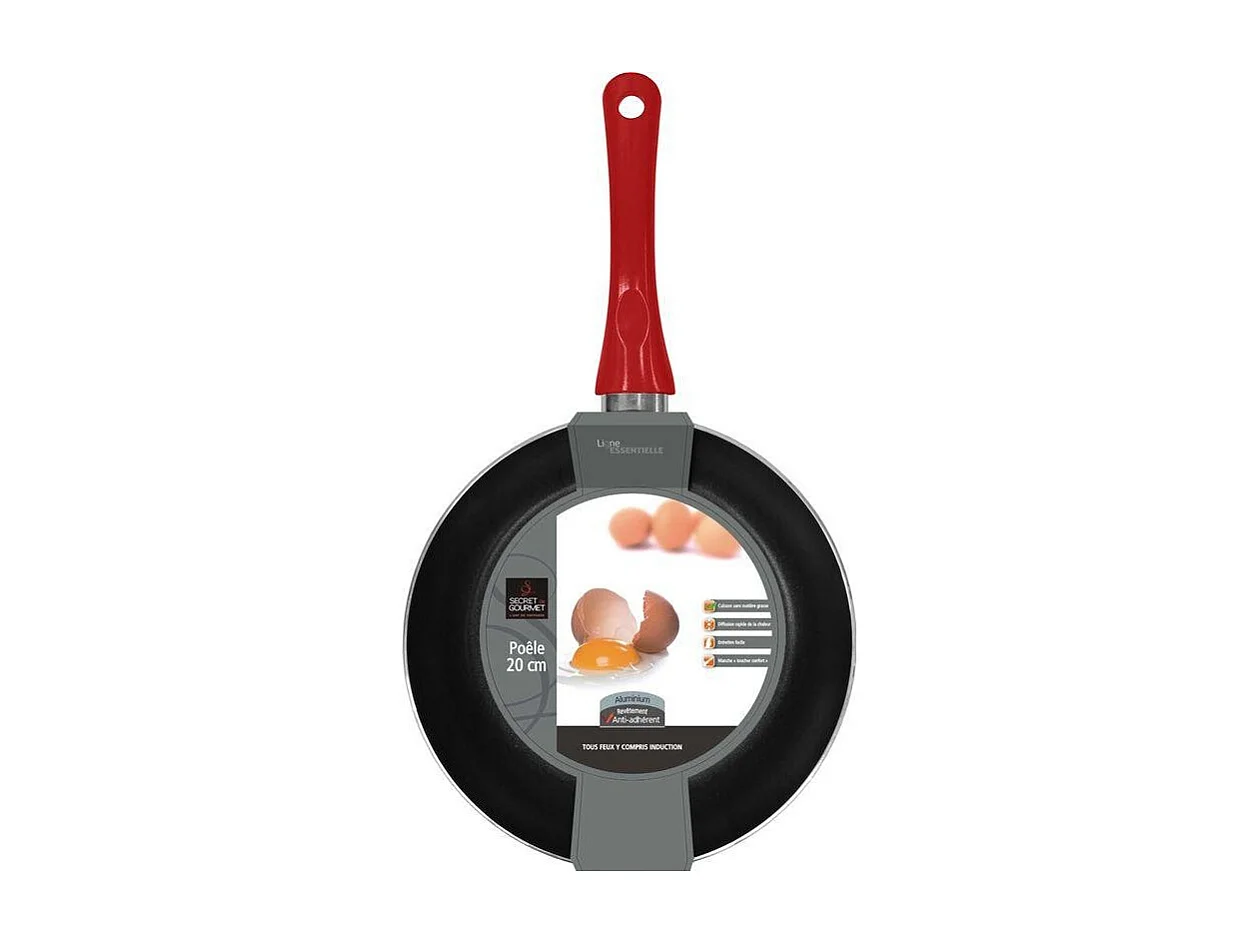 Poêle en Aluminium "Essentielle" 20cm Rouge