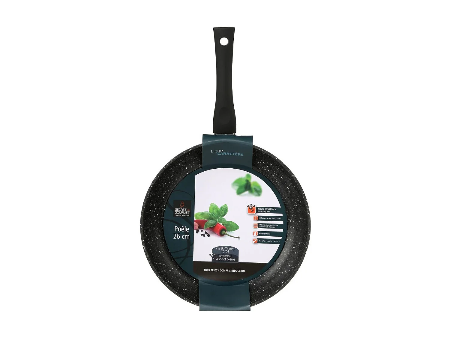 Poêle en Aluminium "Pierre" 26cm Noir