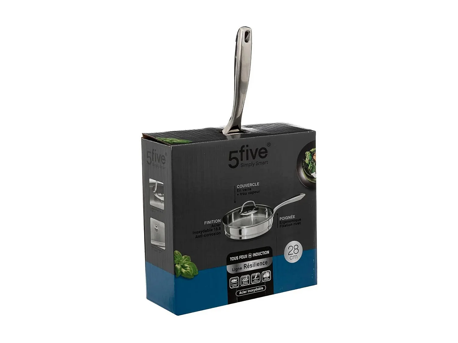 Sauteuse en Inox "Résilience" 28cm Argent