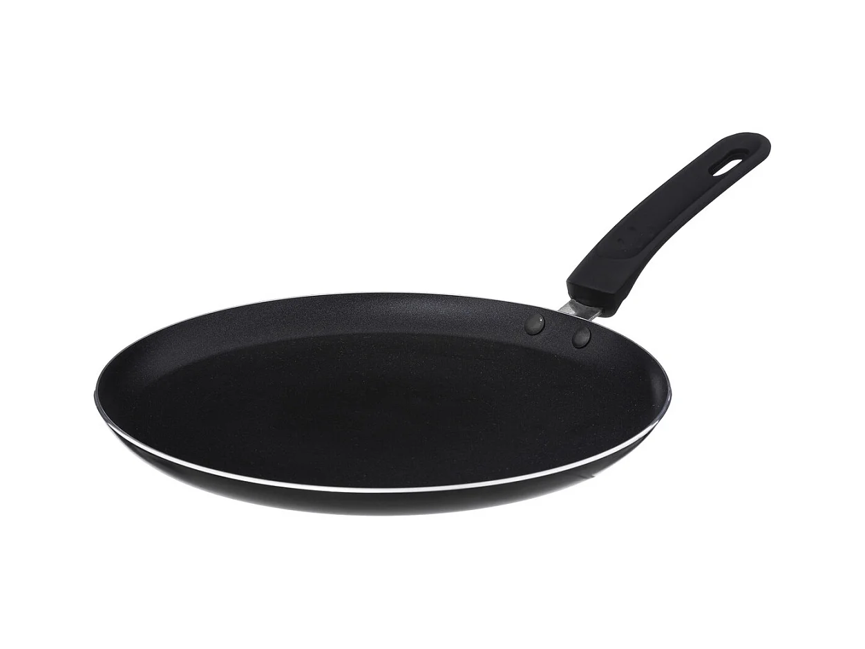 Poêle à Crêpes "Revêtement Antiadhérent" 26cm Noir
