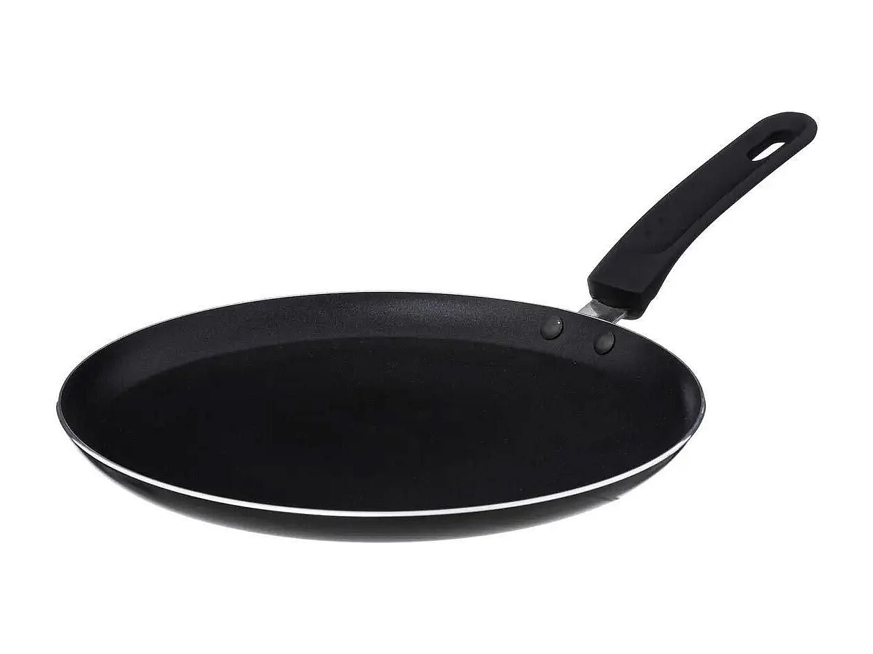Poêle à Crêpes "Revêtement Antiadhérent" 26cm Noir