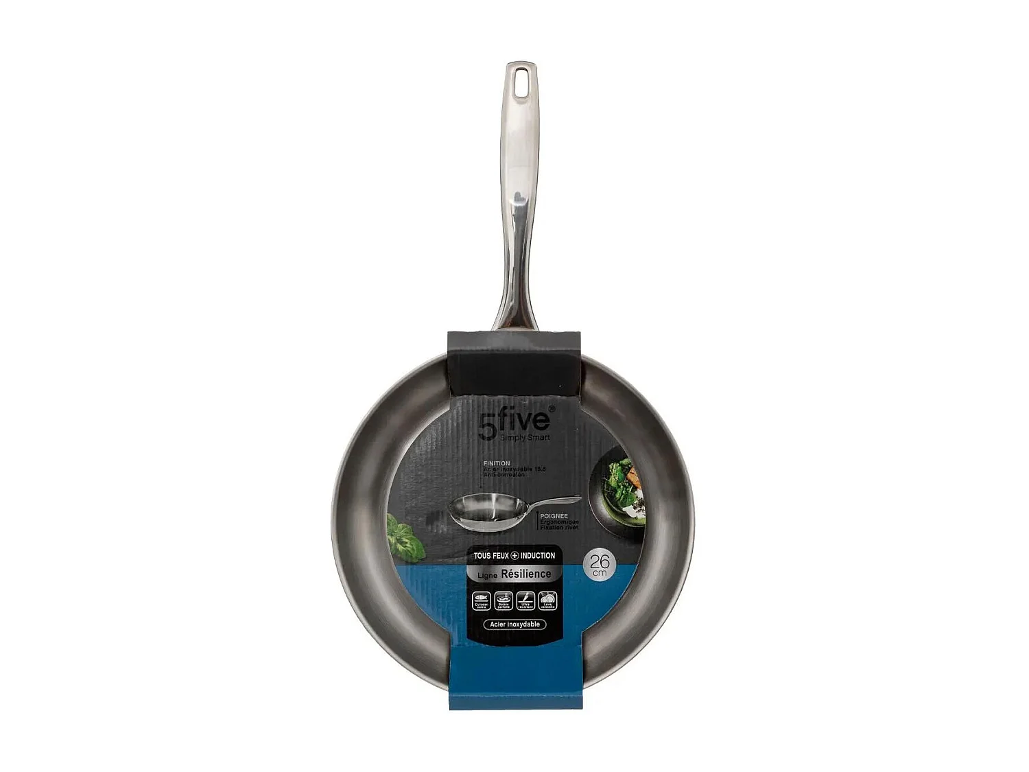 Poêle en Inox "Résilience" 26cm Argent