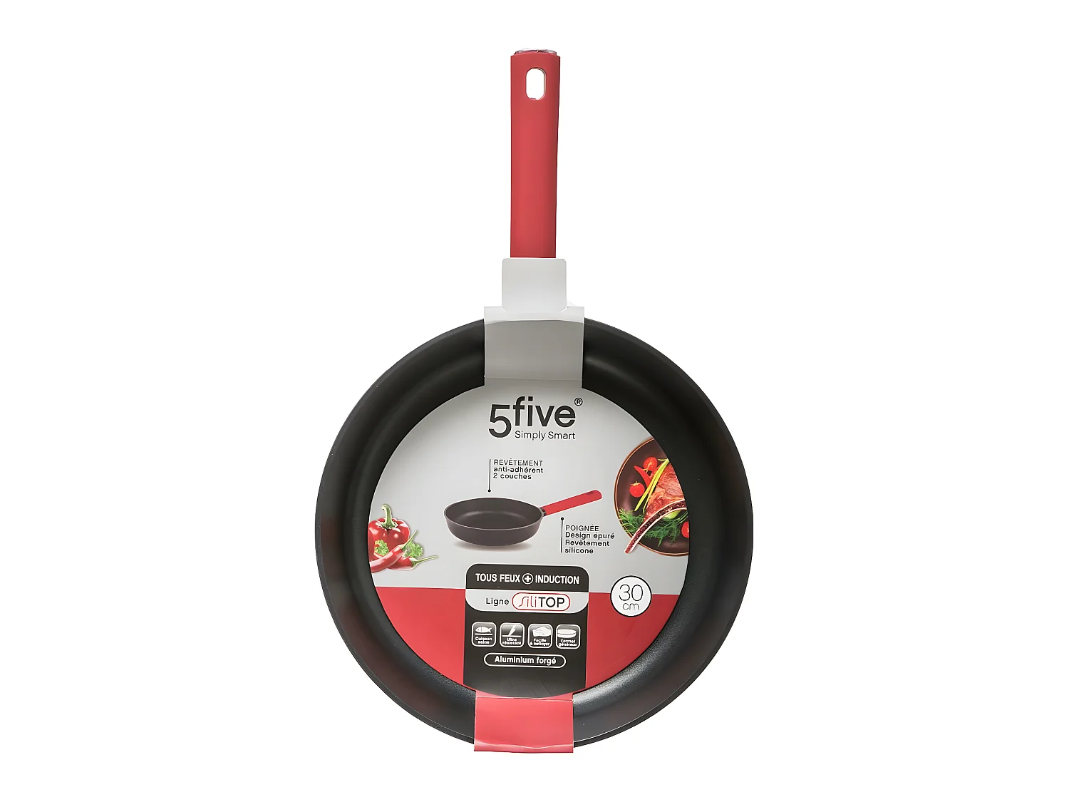 Poêle en Aluminium Forgé "Silitop" 48cm Noir