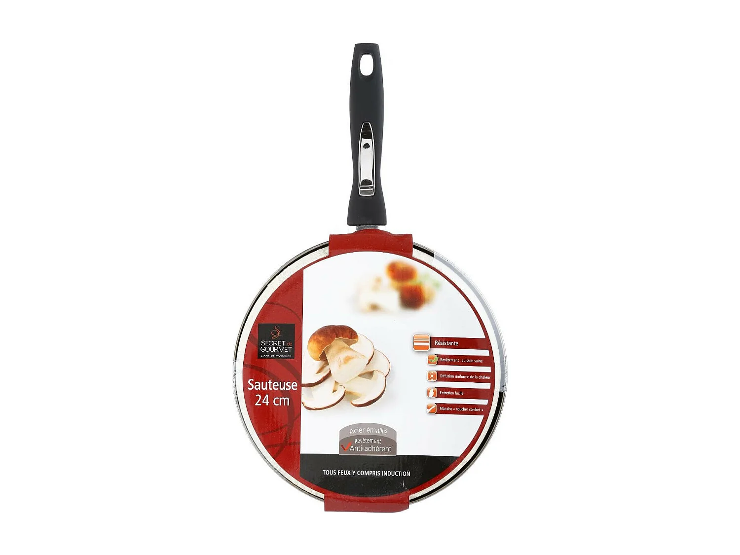 Sauteuse en Acier "Tradition" 24cm Gris Foncé