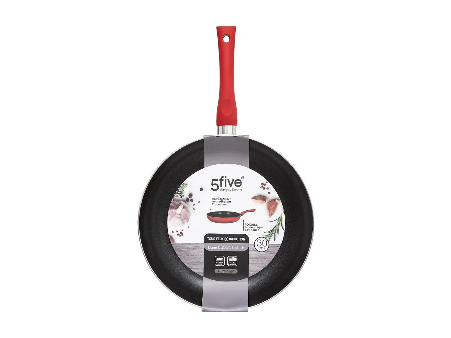 Poêle en Aluminium "Essentielle" 30cm Rouge