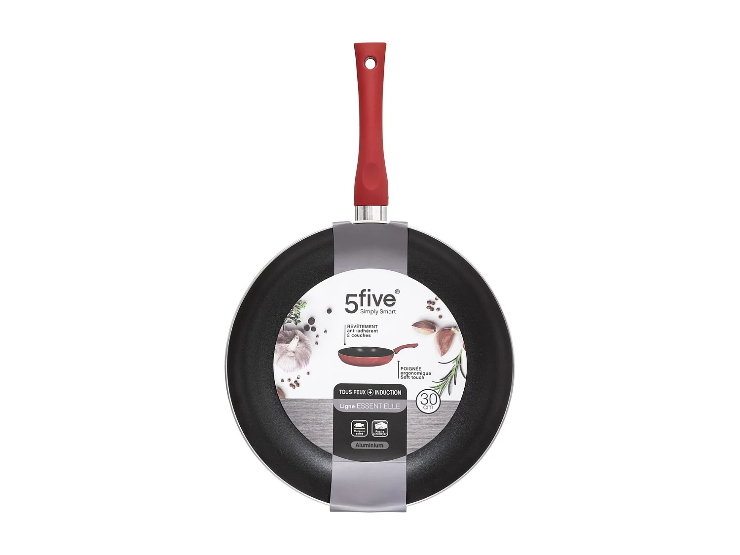 Poêle en Aluminium "Essentielle" 30cm Rouge