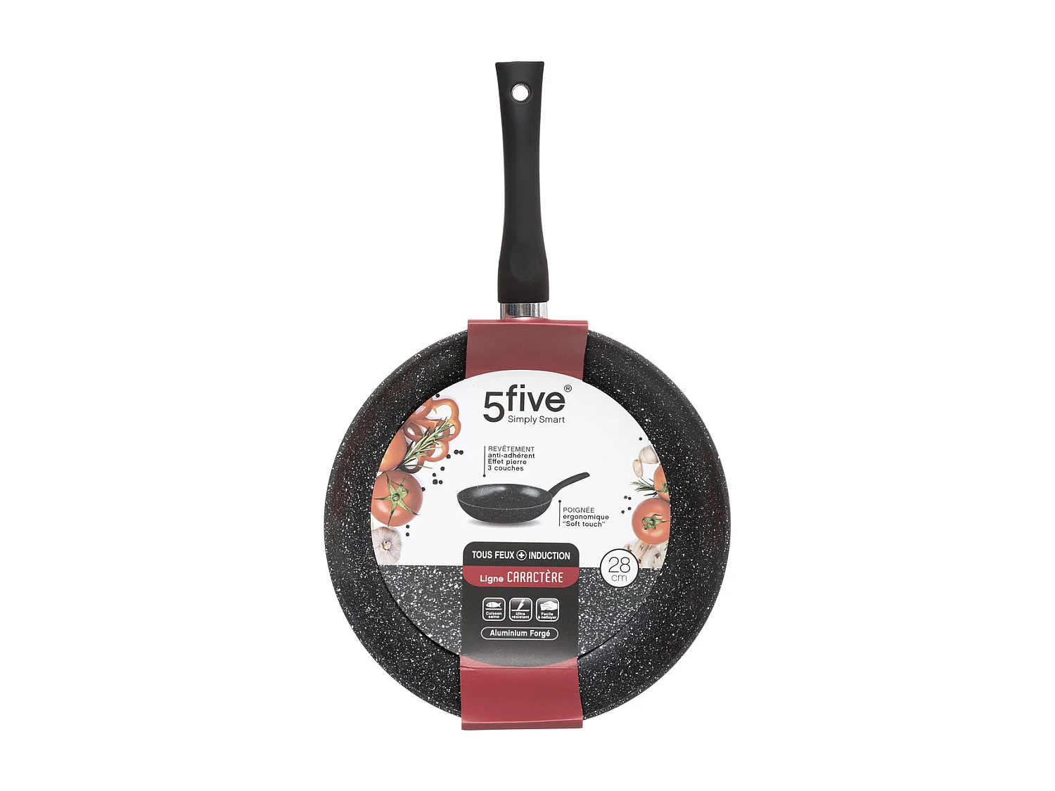 Poêle en Aluminium "Pierre" 28cm Noir